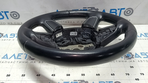 Audi A4 B8 13-16 black leather steering wheel, no buttons, 4 spokes, scratches