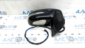 Right side mirror assembly for Lexus RX350 RX450h 10-15, 15 pins, auto-dimming, turn signal, backlight, black, bumpers