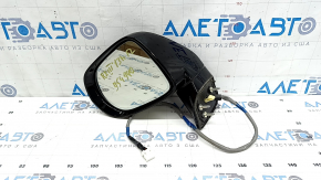 Left side mirror assembly for Lexus RX350 RX450h 10-15, 15 pins, auto-dimming, turn signal, backlight, black, bumpers