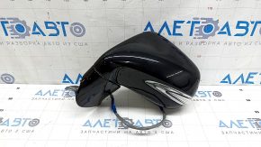 Left side mirror assembly for Lexus RX350 RX450h 10-15, 15 pins, auto-dimming, turn signal, backlight, black, bumpers