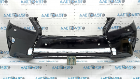 Lexus RX350 RX450h 13-15 bare front bumper, rest for parking sensors and headlight washers, black, pressed, cracks, scratches