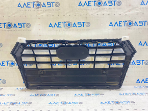 Radiator grill assembly Audi Q5 80A 18-20 gray matte, chrome, with emblem, for parking sensors, S-Line
