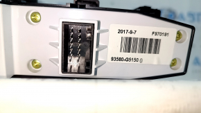 Rear left window lift control for Kia Niro 17-22 HEV, PHEV chrome, without trim
