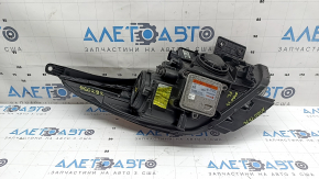 Left front headlight assembly for Kia Niro 17-19 HEV, PHEV, with bracket, halogen, LED DRL, seal peeling off, needs polishing, scratches, cobwebs