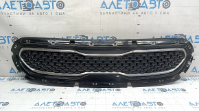 Kia Niro 17-19 HEV radiator grille, PHEV frame structure, gloss black with chrome molding, chips