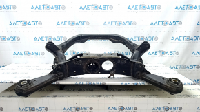 The rear subframe of the Lexus RX450h 10-15 AWD is rusty, with 3 C/B microcracks.