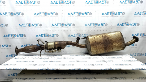 The exhaust pipe, the middle part with the catalytic converter and heater, Lexus RX450h 10-15 is crushed.