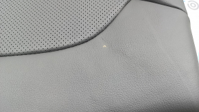Rear seat backrest, 2nd row, left, Kia Niro 17-22 HEV, PHEV, gray leather, white stitching, perforation, without headrest, worn