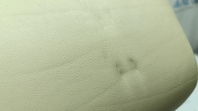 Rear seat armrest, 2nd row, Lexus RX350 RX450h, 10-15, beige leather, dented leather, needs cleaning, scratches