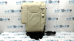 Right rear seat backrest, 2nd row, Lexus RX350 RX450h 13-15, without airbag, beige leather, perforation, with beige seat belt, needs cleaning, scratches, dented