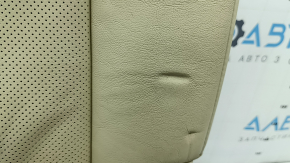 Right rear seat backrest, 2nd row, Lexus RX350 RX450h 13-15, without airbag, beige leather, perforation, with beige seat belt, needs cleaning, scratches, dented
