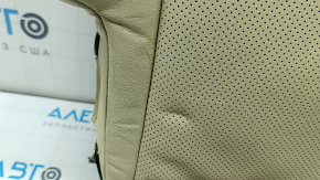Right rear seat backrest, 2nd row, Lexus RX350 RX450h 13-15, without airbag, beige leather, perforation, with beige seat belt, needs cleaning, scratches, dented