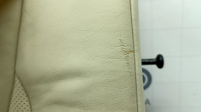 Right rear seat backrest, 2nd row, Lexus RX350 RX450h 13-15, without airbag, beige leather, perforation, with beige seat belt, needs cleaning, scratches, dented