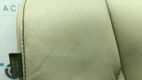 Right rear seat backrest, 2nd row, Lexus RX350 RX450h 13-15, without airbag, beige leather, perforation, with beige seat belt, needs cleaning, scratches, dented