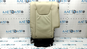 Left rear seat backrest, 2nd row, Lexus RX350 RX450h 13-15, without airbag, beige leather, perforation, scratches, needs cleaning, dented