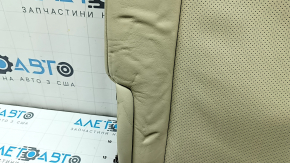 Left rear seat backrest, 2nd row, Lexus RX350 RX450h 13-15, without airbag, beige leather, perforation, scratches, needs cleaning, dented