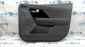 Front right door panel trim for Kia Niro 17-22, gray, Harman Kardon, glossy black insert, leather armrest, with plug