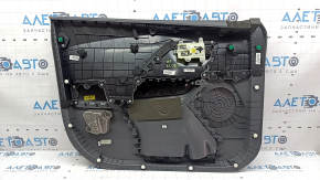 Front right door panel trim for Kia Niro 17-22, gray, Harman Kardon, glossy black insert, leather armrest, with plug