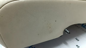 Right rear seat cushion, 2nd row, Lexus RX350 RX450h 13-15, beige leather, perforated, worn, cracked, scratches, needs cleaning