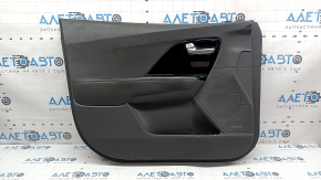 Front left door panel for Kia Niro 17-22, gray, glossy black insert, leather armrest, scratches, needs cleaning