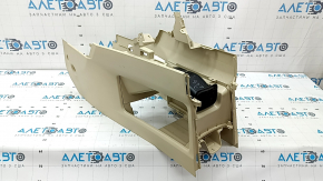 Lexus RX350 RX450h 13-15 lower console base, beige, scratches, needs cleaning, plastic has turned white