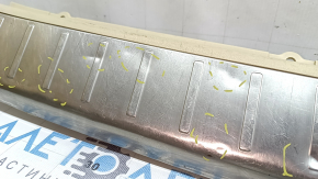 Lexus RX350 RX450h trunk opening trim 10-15 chrome, beige, scratches, dents, whitened plastic, broken fasteners