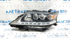 Left front headlight assembly for Lexus RX450h 13-15, LED + halogen, 3 lenses, polished, web
