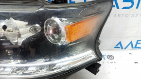 Left front headlight assembly for Lexus RX450h 13-15, LED + halogen, 3 lenses, polished, web