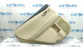 Rear left door panel for a Lexus RX350 RX450h 10-12, beige with brown, with beige leather insert, leather armrest, without a buzzer, with a handle, tears, scratches, dry-cleanable