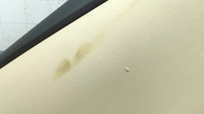 Rear left door panel for a Lexus RX350 RX450h 10-12, beige with brown, with beige leather insert, leather armrest, without a buzzer, with a handle, tears, scratches, dry-cleanable