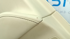 Rear left door panel for a Lexus RX350 RX450h 10-12, beige with brown, with beige leather insert, leather armrest, without a buzzer, with a handle, tears, scratches, dry-cleanable