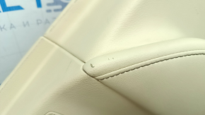 Rear right door panel for Lexus RX350 RX450h 13-15 beige and brown, with beige leather insert, leather armrest, without tweeter, with handle, tears, scratches