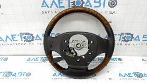 Lexus RX350 RX450h 13-15 rest steering wheel, brown leather with wood, no buttons, scratches, peeling leather