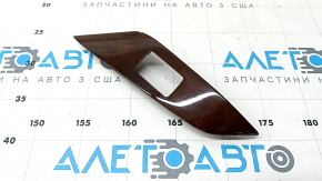 Rear right window lift control trim for Lexus RX350 RX450h 10-15 in brown wood