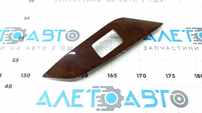 Rear left window lift control trim for Lexus RX350 RX450h 10-15 in brown wood