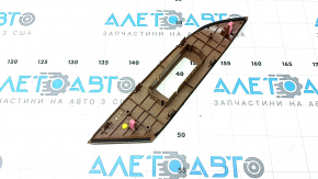 Front right window lift control trim for Lexus RX350 RX450h 10-15, brown wood grain, scratches