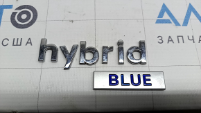 Emblem inscription HYBRID BLUE trunk lid Hyundai Sonata 20-23