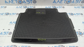 Black rear left rubber floor mat for Hyundai Sonata 20-23