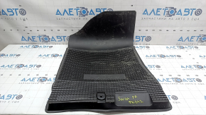 Black rubber floor mat for the front right Hyundai Sonata 20-23