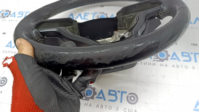 Kia Niro 20-22 HEV, PHEV steering wheel, bare, black leather, heated, no buttons, ready for re-upholstery