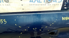 Kia Niro 17-22 blue C3U rear left door with chrome upper molding, dented, creases, scratches