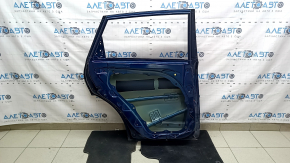 Kia Niro 17-22 blue C3U rear left door with chrome upper molding, dented, creases, scratches