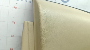 Front left door panel for Lexus RX350 RX450h 13-15, beige with beige leather insert, beige leather armrest, with handle, without squeaker, needs cleaning, scratches, tears, dented