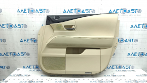Front right door panel for Lexus RX350 RX450h 13-15 beige with beige leather insert, beige leather armrest, with handle, without tweeter, scratches