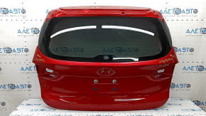 Hyundai Santa FE 19-23 electric trunk door with glass, tinted, red Y2E, dented