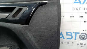 Mitsubishi Outlander 22-23 front left door trim, black with gray leather, with gray leather armrest, with handle, scratches, needs cleaning