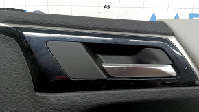 Mitsubishi Outlander 22-23 front right door panel, black with gray leather, with gray leather armrest, with handle, scratches, dry-cleanable, scratches