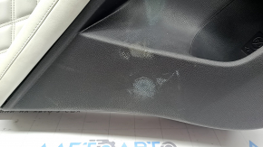Mitsubishi Outlander 22-23 rear left door panel, black with gray leather, with gray leather armrest, with handle, scratches on leather, dry-cleanable