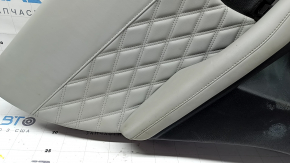 Mitsubishi Outlander 22-23 rear left door panel, black with gray leather, with gray leather armrest, with handle, scratches on leather, dry-cleanable