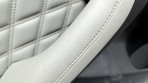 Mitsubishi Outlander 22-23 rear left door panel, black with gray leather, with gray leather armrest, with handle, scratches on leather, dry-cleanable